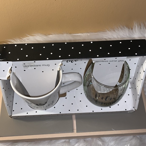 😎 HOME ESSENTIALS Gift Set: Rise & Shine Mug + Relax & Unwind Glass NIB - Picture 15 of 15